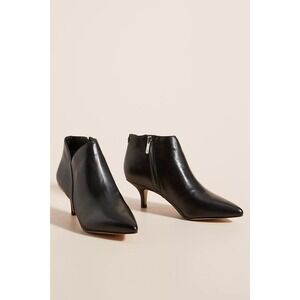 Sam Edelman Kadison Kitten-Heeled Black Leather Ankle Boots Size 7.5 msrp 140